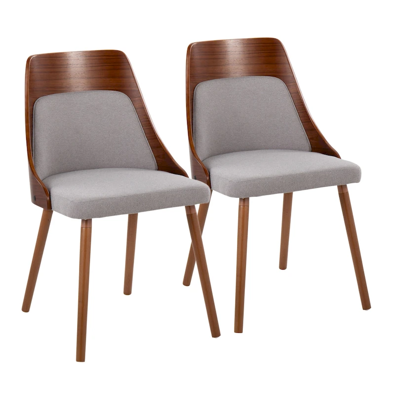 Carson Carrington Vallemala Mid-Century Chair with Tapered Wood Legs - Set of 2