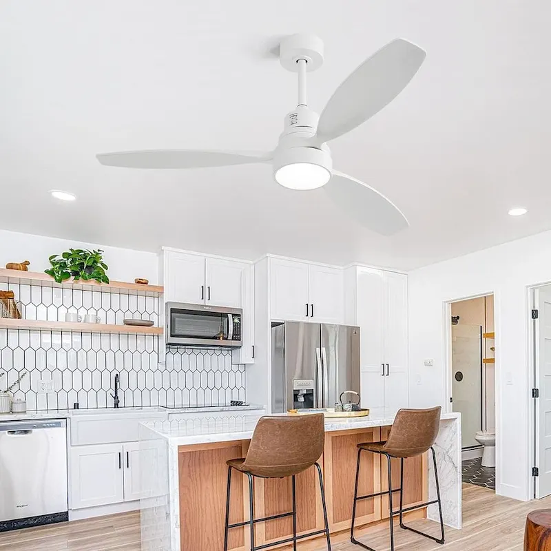 52  Low Profile Ceiling Fan with Light and Remote Control