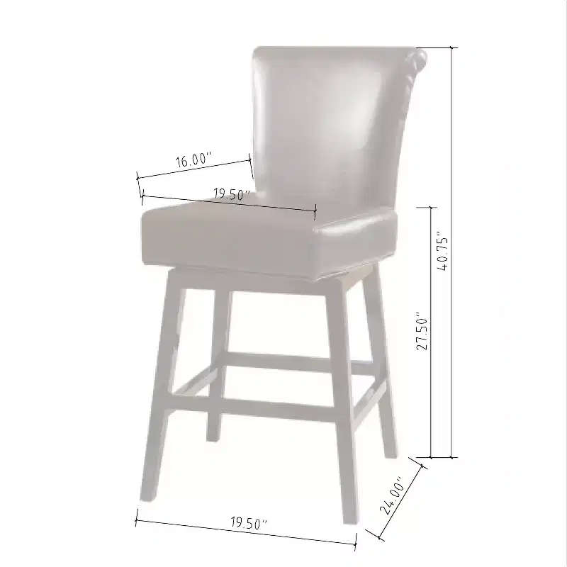 Swivel Bar Stool Counter Stool Dining Chair Pub Kitchen Stool -ModernLuxe