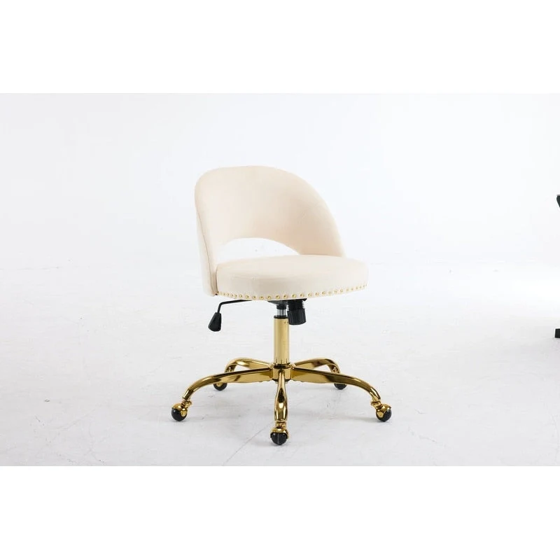 Office Chair Velvet Desk Chair Swivel Armchair Cute Modern Fabric Home Office Desk Chairs with Wheels