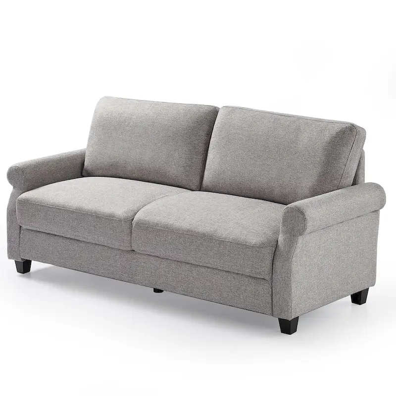Upholstered 3-Seater Sofa with Rounded Arms | 78