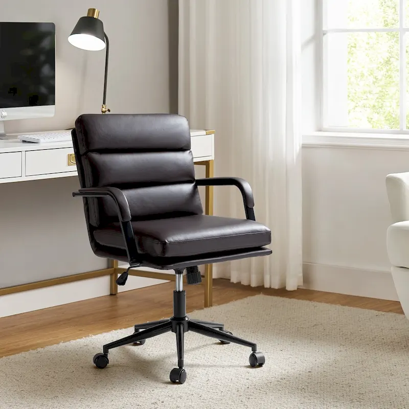 Modern Task Faux Leather Chair with Tilt Lock and Center Tilt by