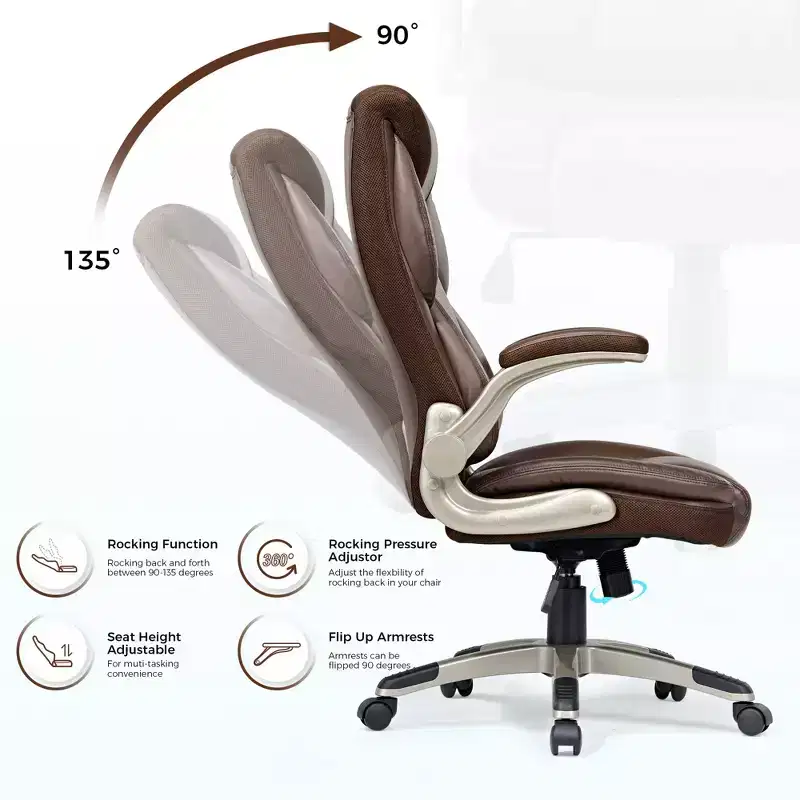 EUREKA ERGONOMIC Galene, Faux Leather Office Chair
