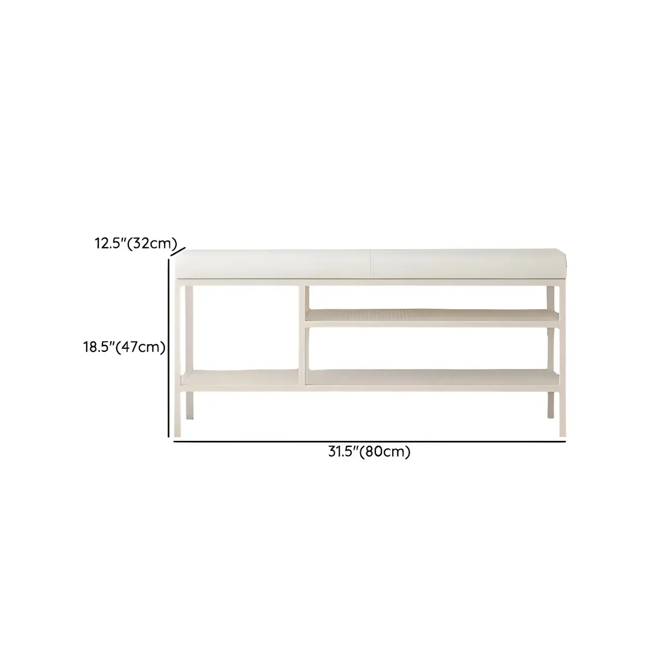 Elegant Oval Metal Cushioned Shoe Rack Bench