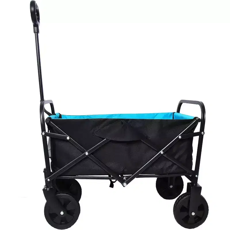 Foldable Garden Shopping & Beach Cart, Metal Material, VC Account Exclusive,for Outdoor Use