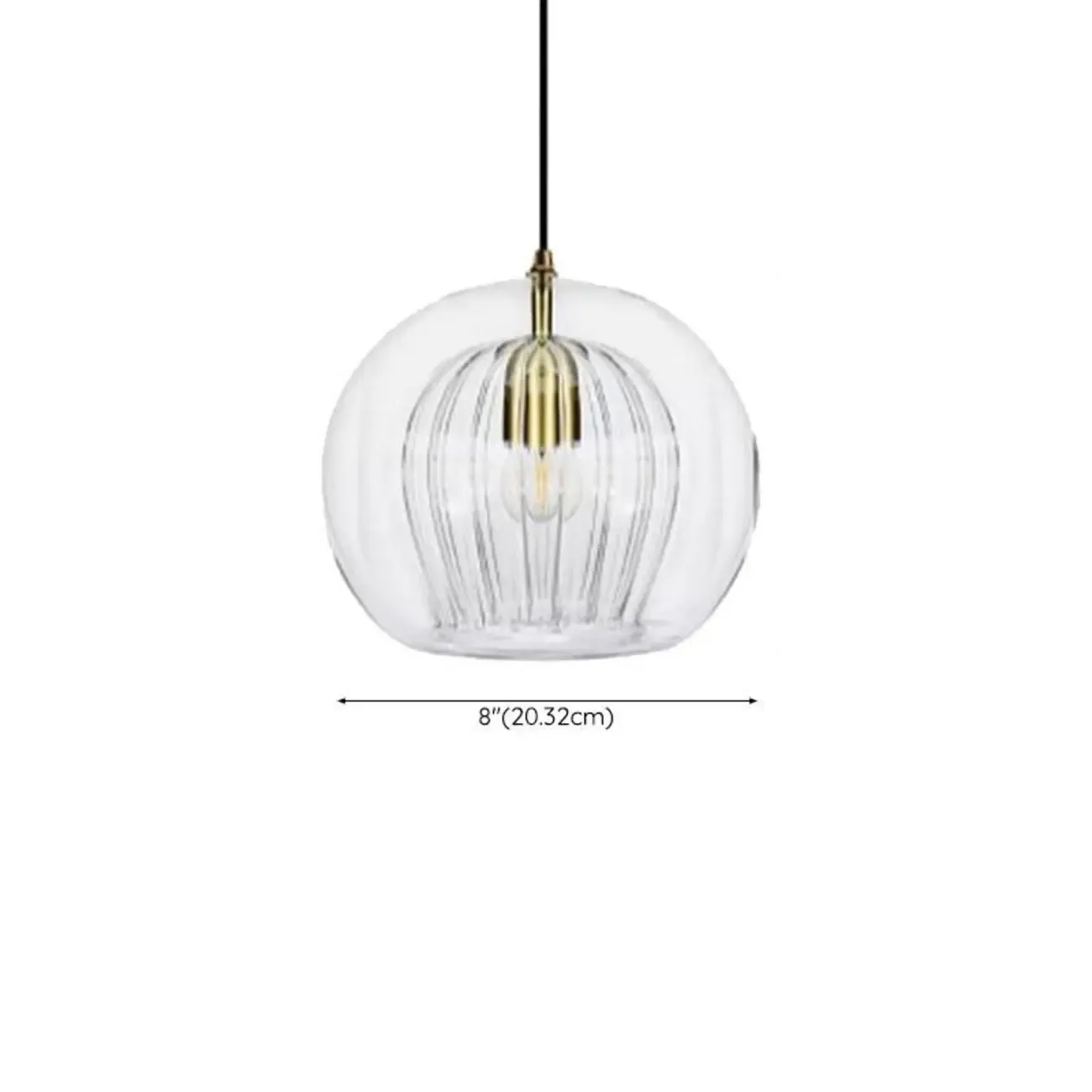 Modern Globe Glass Kitchen Pendant Lighting Height Adjustable