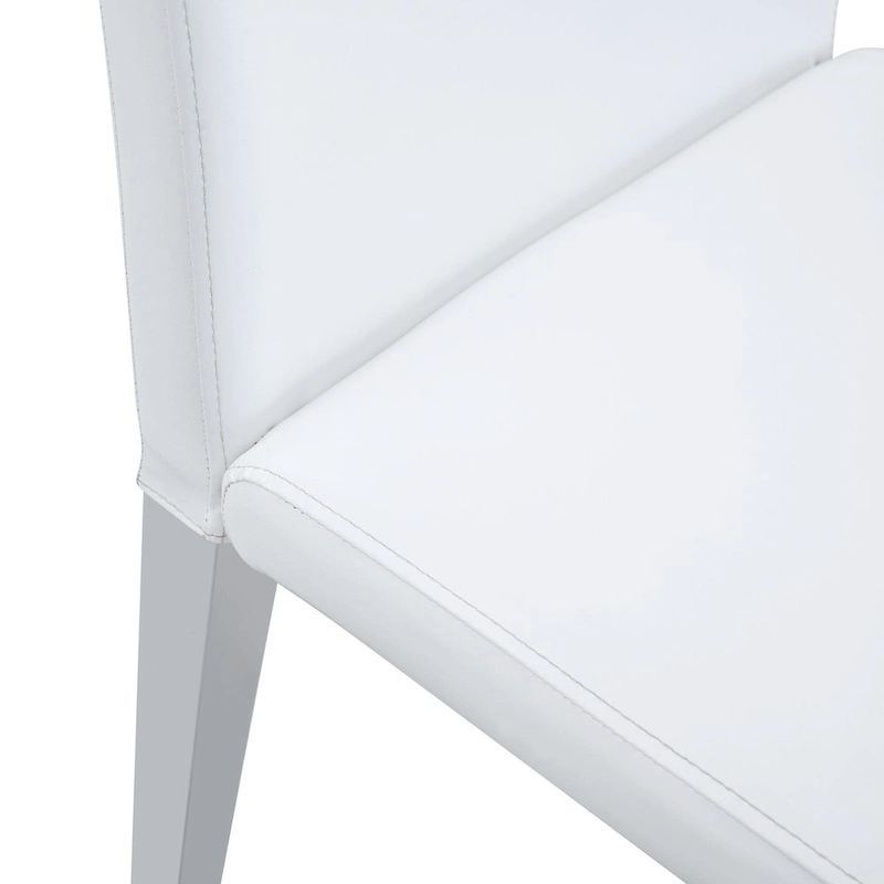 Dining Chairs Set of 4,Modern Kitchen & Dining Room Chairs,Faux Leather Cushion Seat Metal Legs