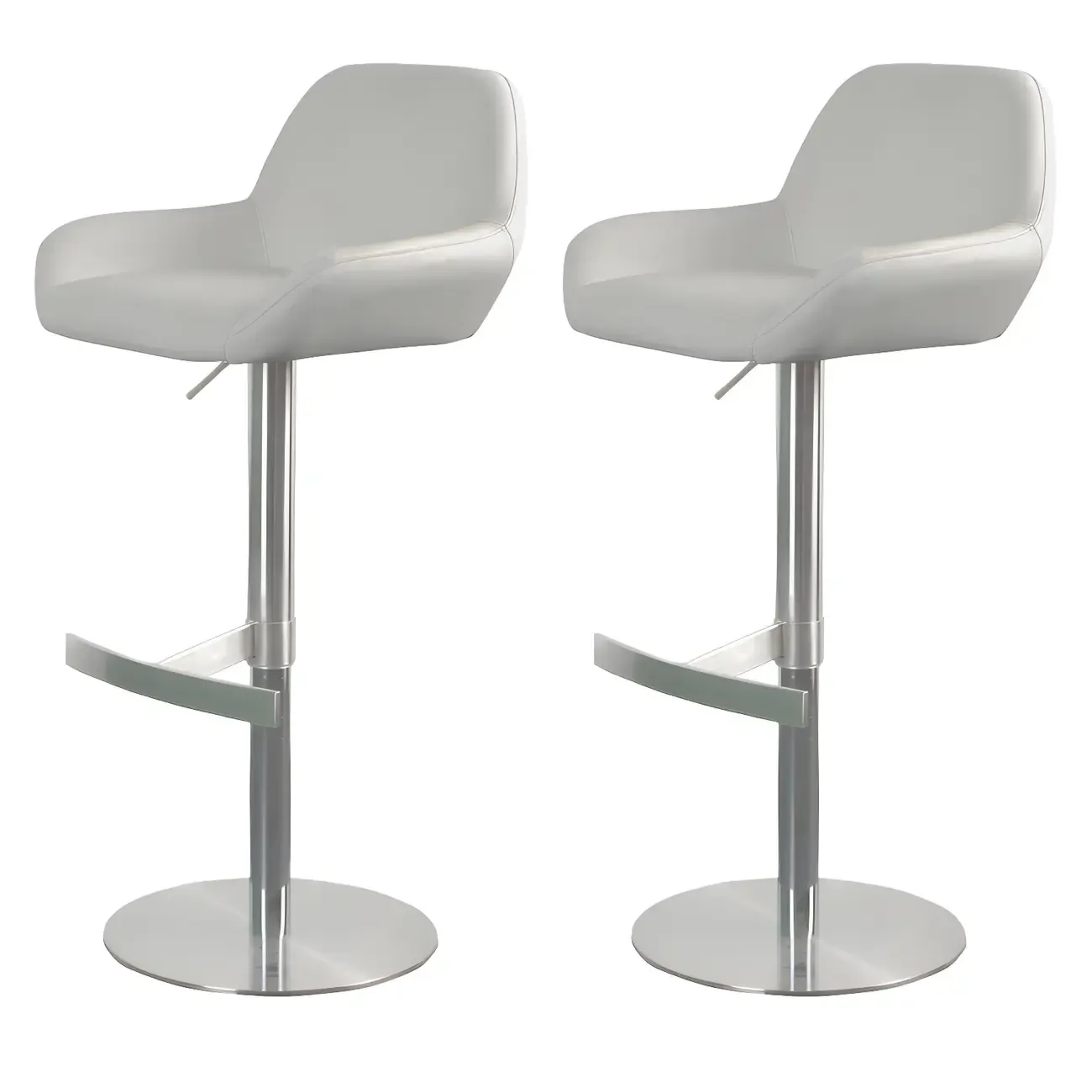 Glossy Metal Bucket Swivel Adjustable Bar Stools