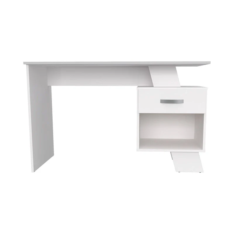 Espresso Brown Asymmetrical Writing Desk - 47 Inch