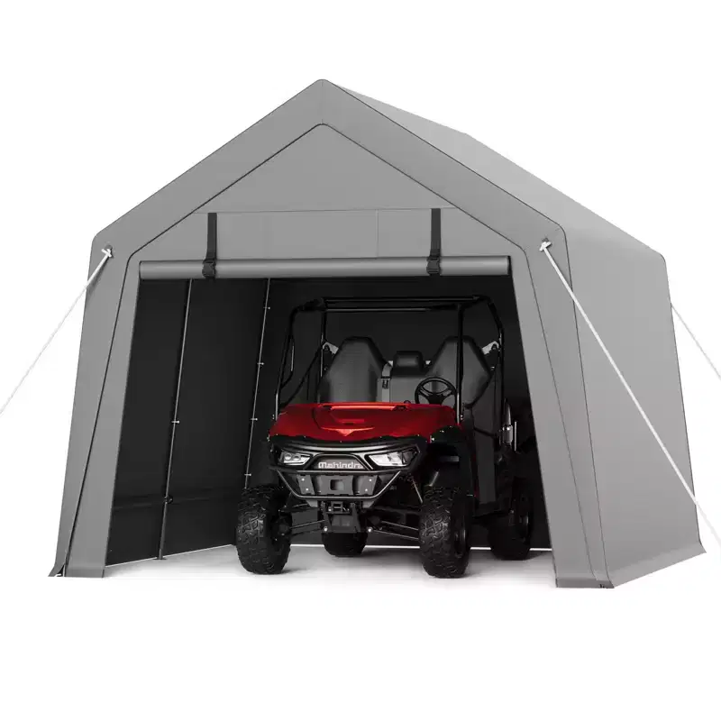 Heavy Duty Portable Carport Storage Outdoor Storage  Waterproof & UV-Resistant Outdoor Garage Shelter Tent  Roll-Up Zipper Doors Multiple Sizes