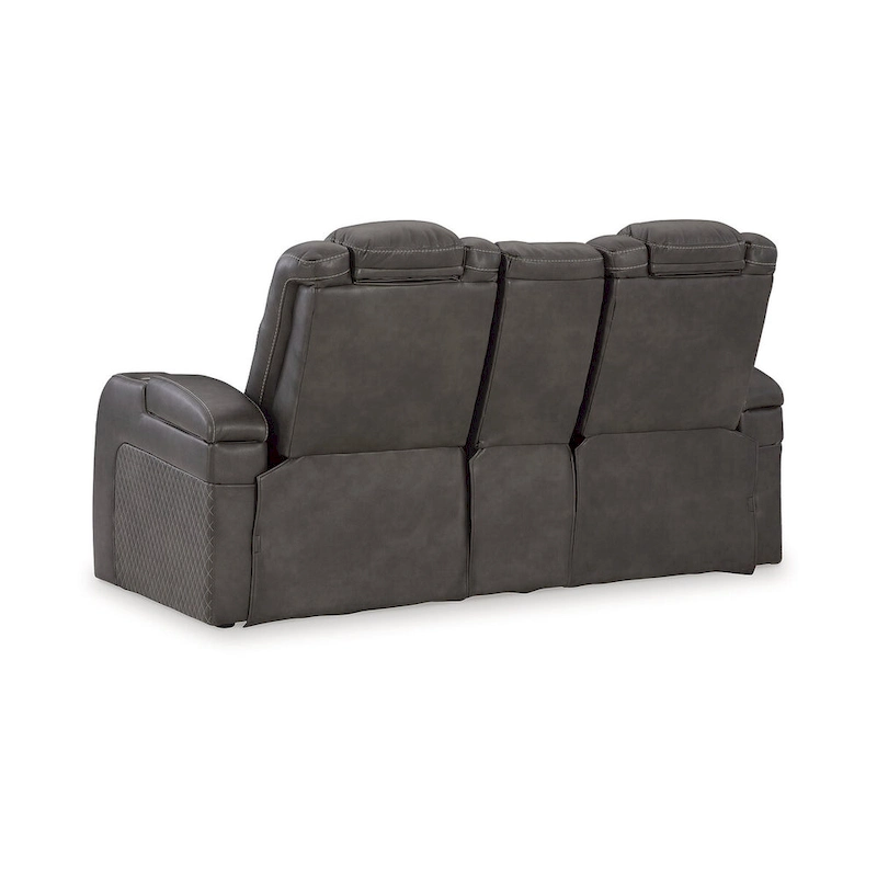 Signature Design by Ashley Fyne-Dyme Power Reclining Loveseat with Console - 74W x 43D x 43H