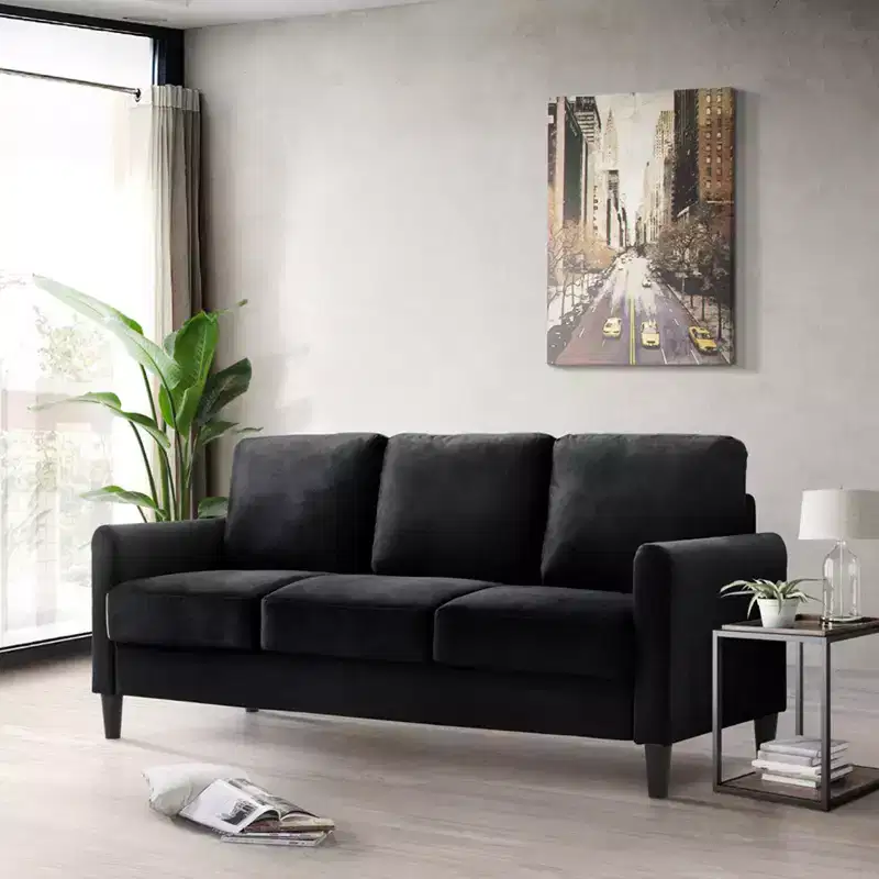 Home Design Airell Velvet Arm Sofa