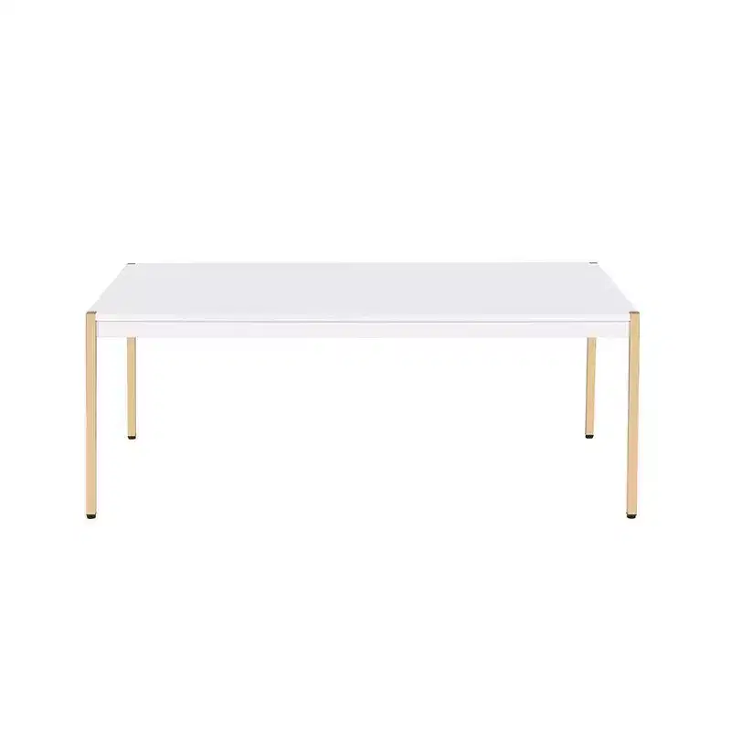 Acme Furniture Otrac Coffee Table White/Gold Finish