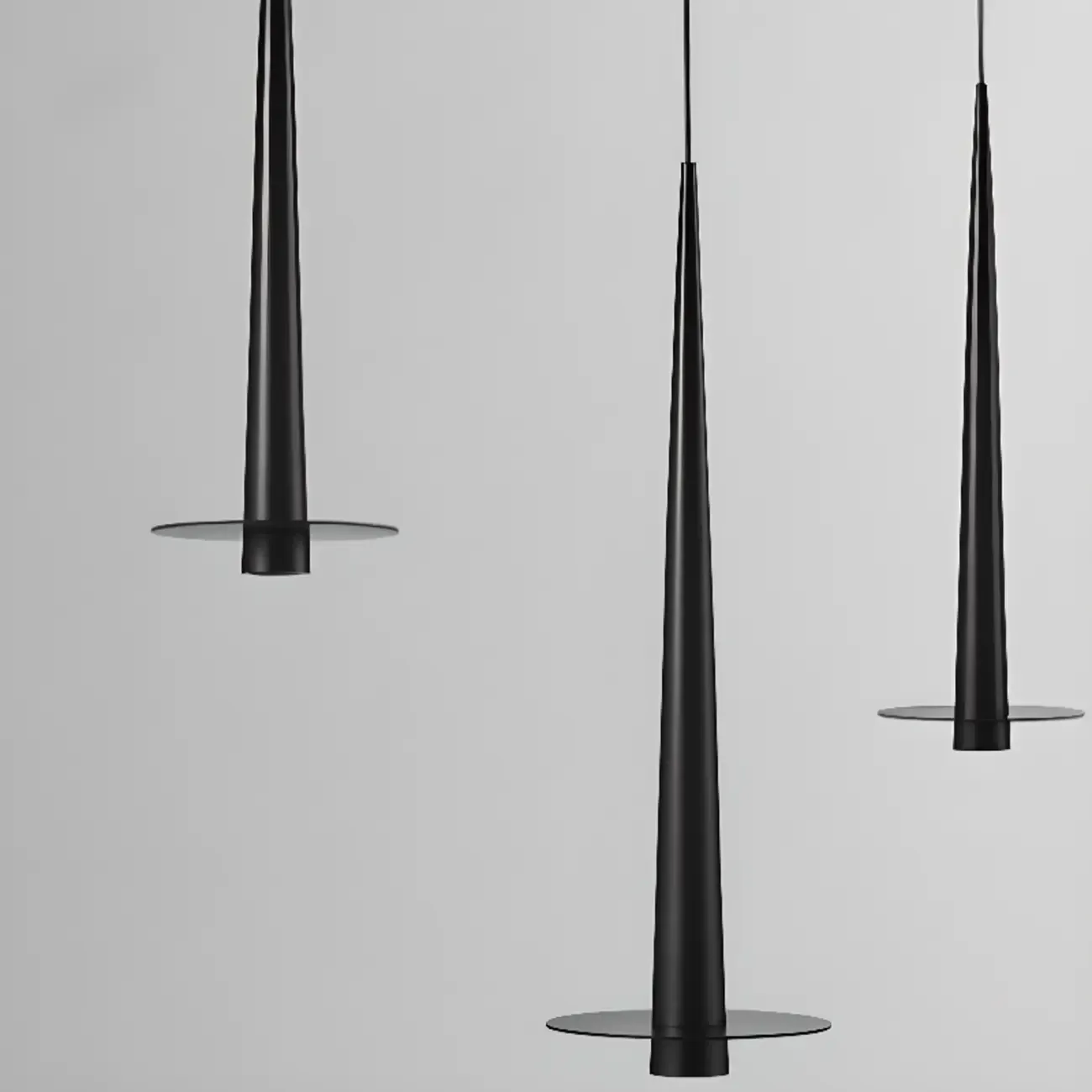 Geometric Black Metal LED Pendant Light with Aluminum Shade