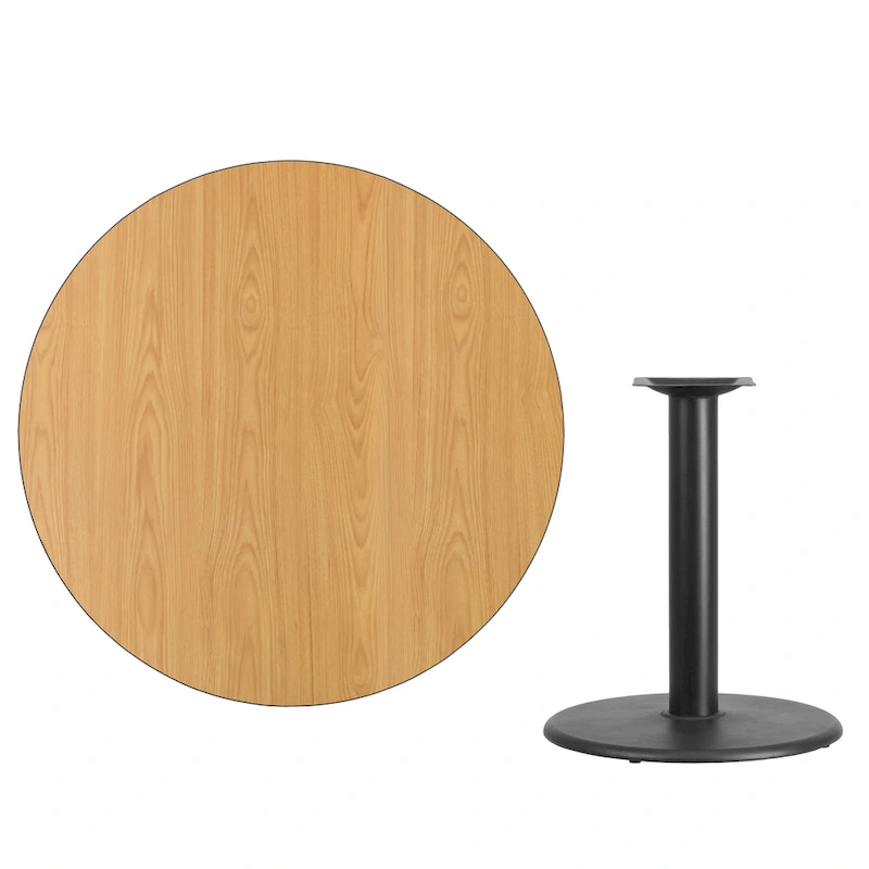 42 Round Laminate Table Top with 24 Round Table Height Base