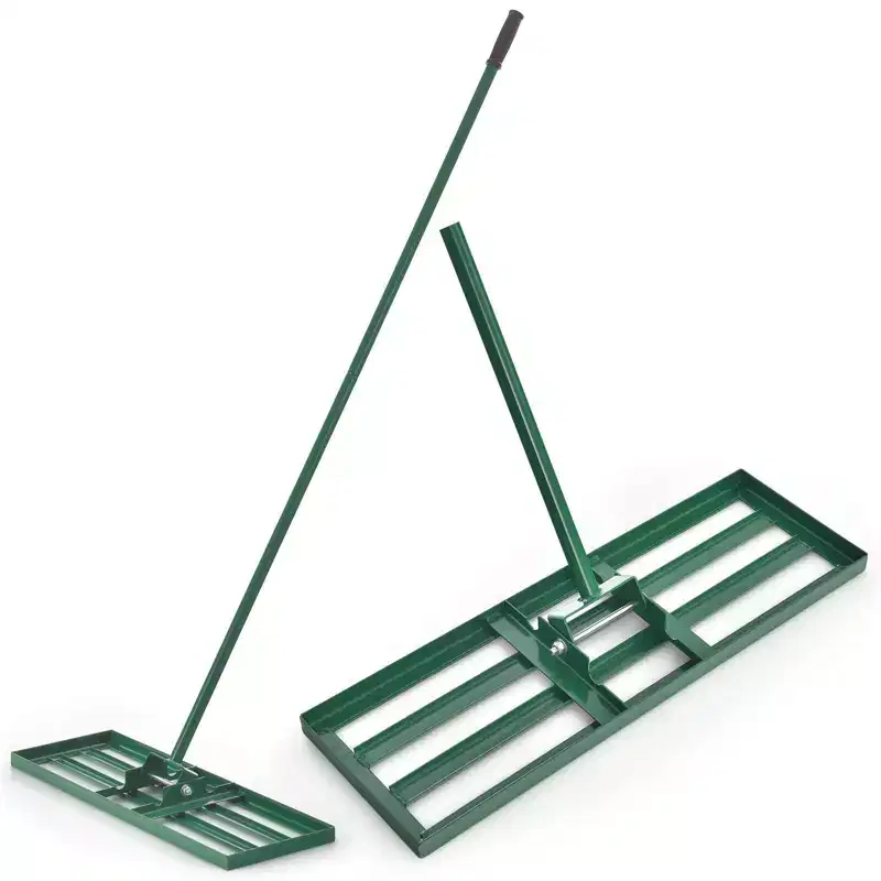WELLFOR 30" Metal Ergonomic Lawn Leveling Hand Rake
