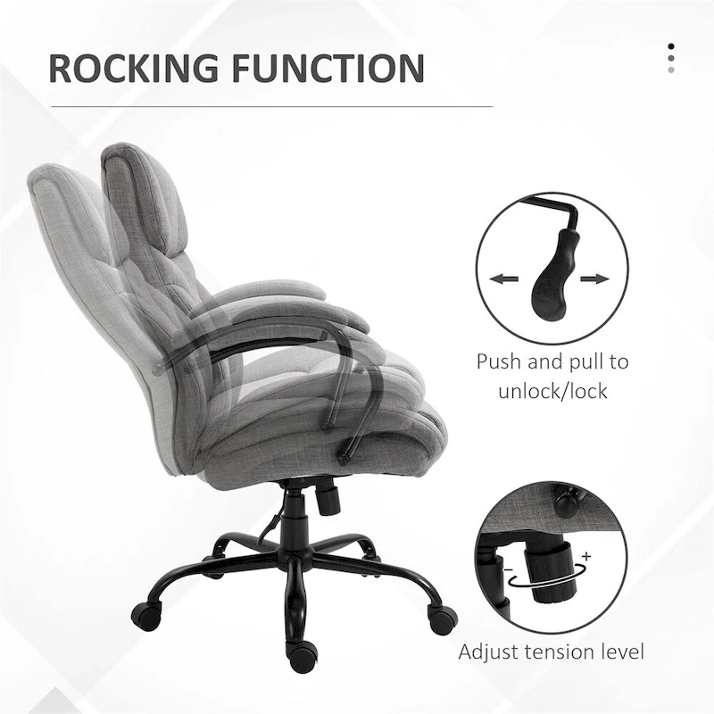 Big & Tall Office Chair w/Wide Seat,Ergonomic Executive Computer Chair