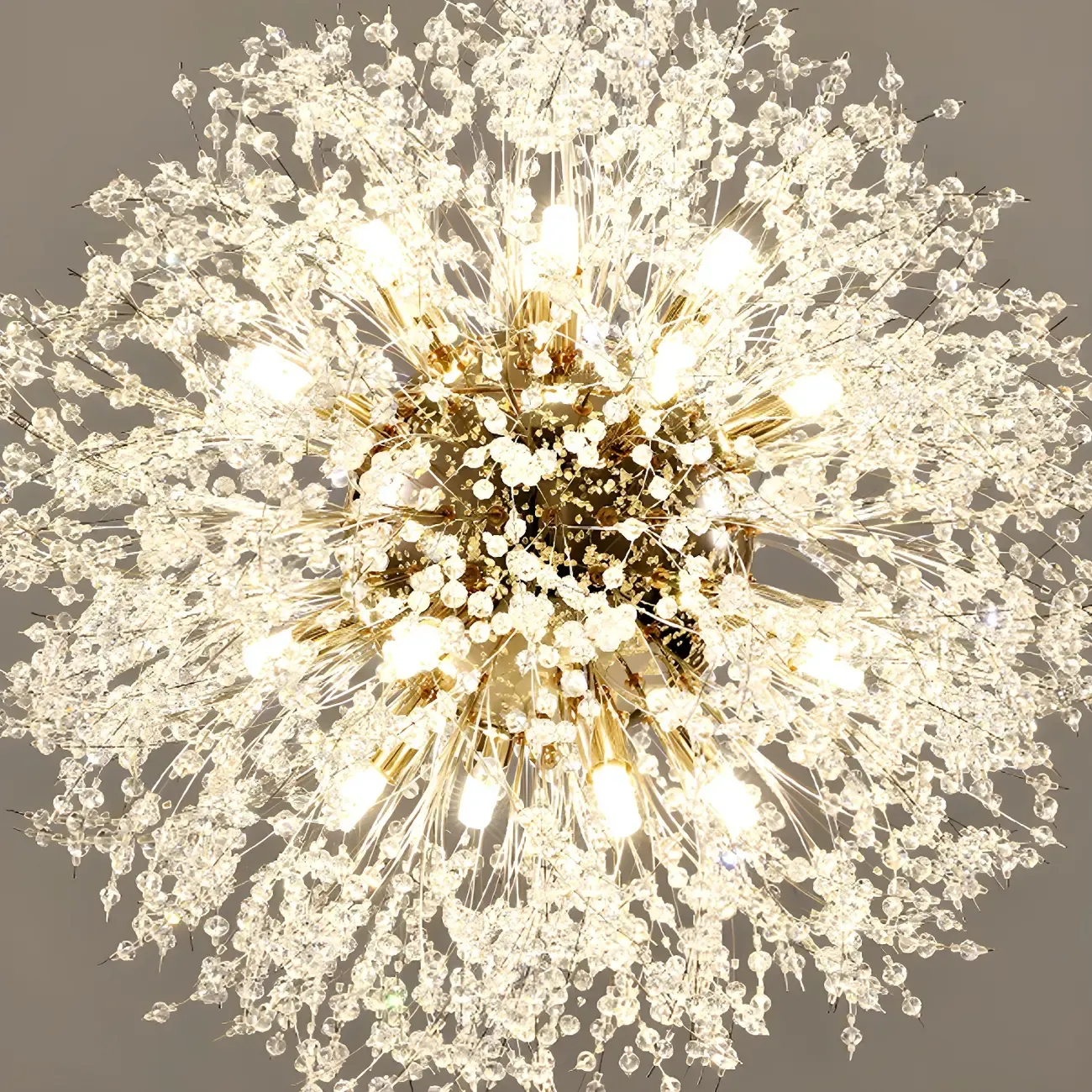 Adjustable Modern Gold Crystal Explosion Sputnik Chandelier