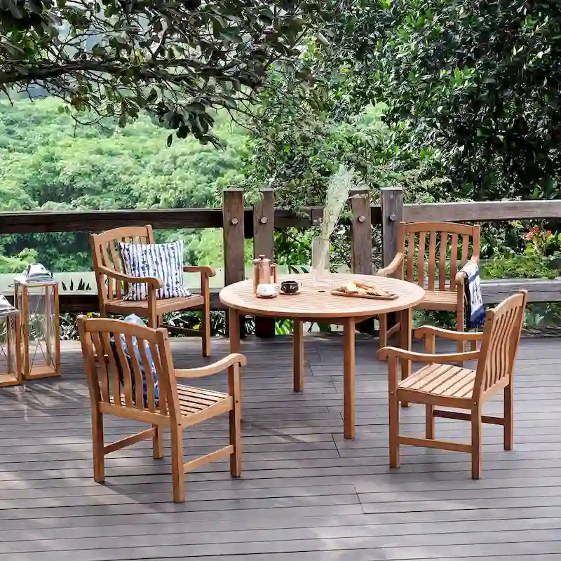 Cambridge Casual Leon 5-piece Teak Outdoor Dining Set