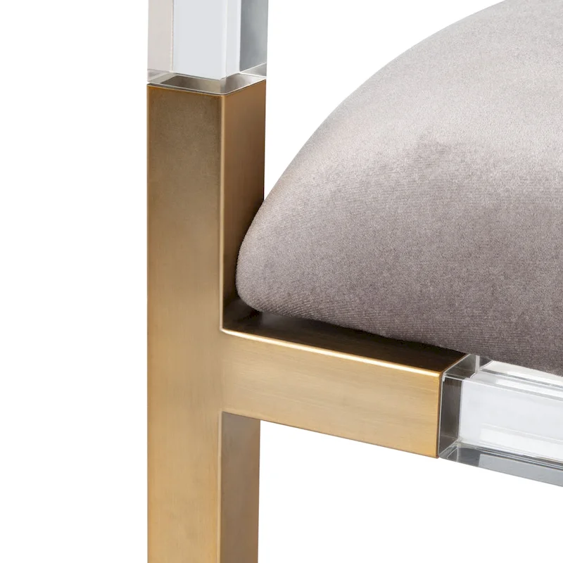 SAFAVIEH Couture Shakti Grey Acrylic Bench - 50Wx18Dx26H