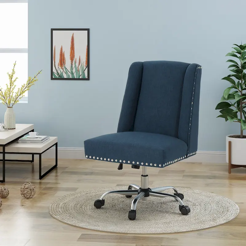 Swivel Office Chair with Chrome Base