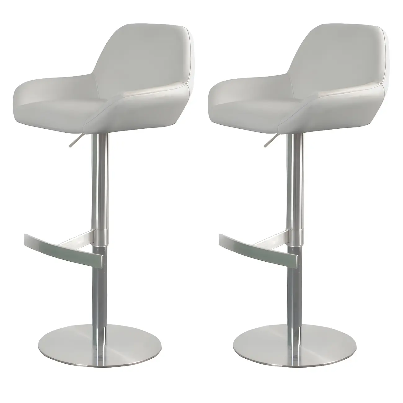 Glossy Metal Bucket Swivel Adjustable Bar Stools