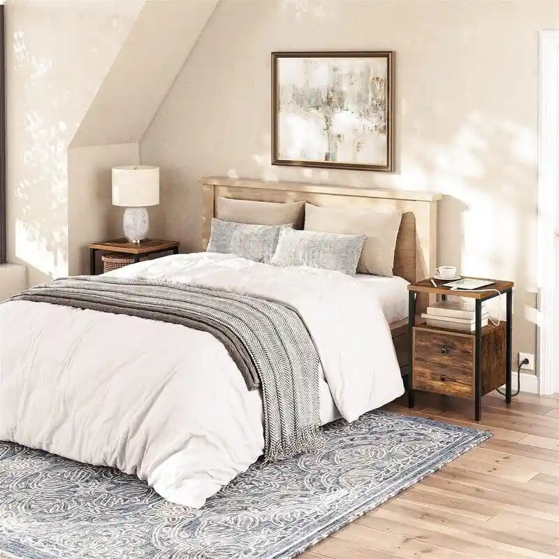 End Table with Charging Station - Multiple Colors