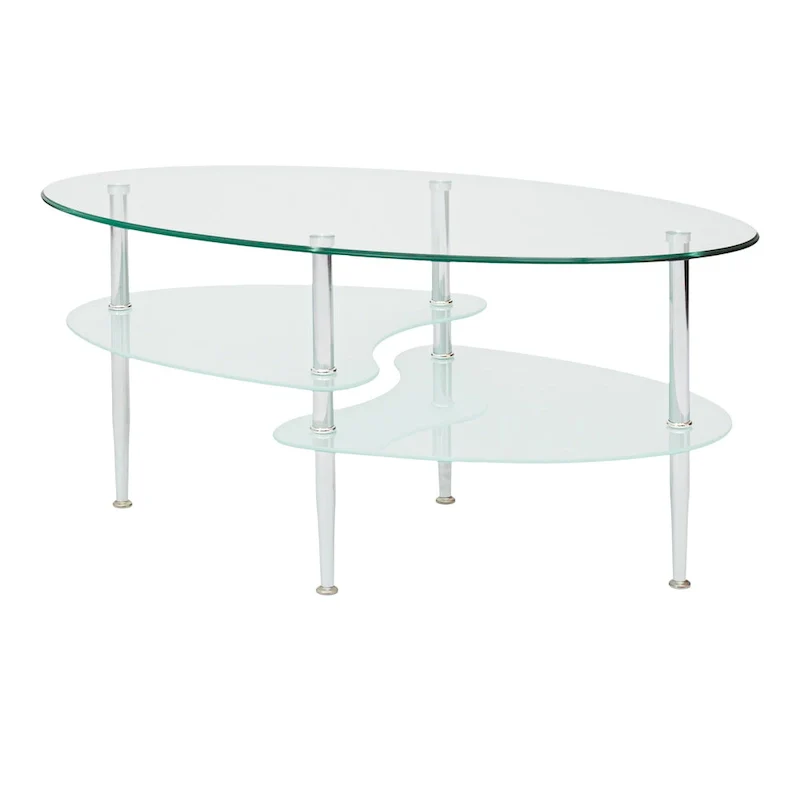 Middlebrook Toston Modern Frosted Glass 38 Coffee Table
