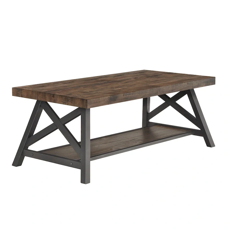 Bryson Rustic X-Base Accent Tables by iNSPIRE Q Classic