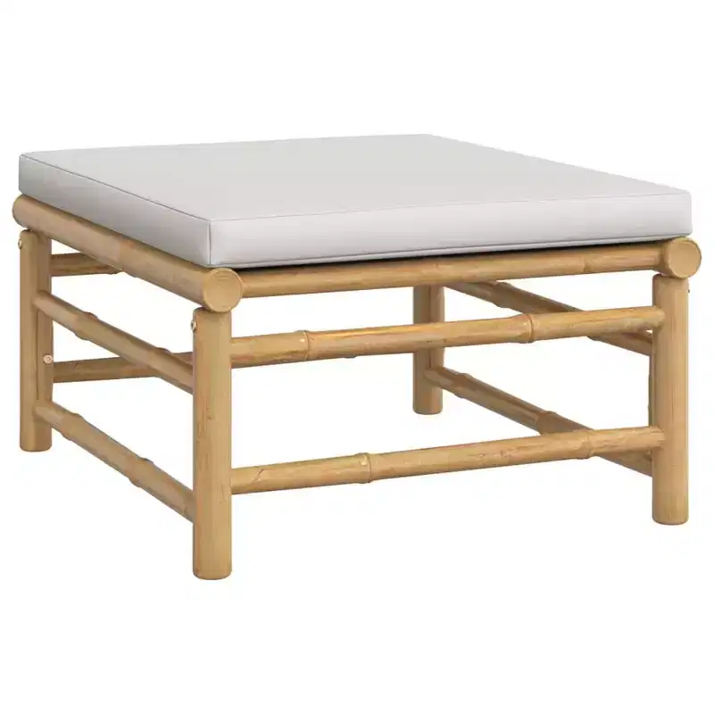 vidaXL Garden Lounge Set, Bamboo Bamboo, Fabric (100% polyester)