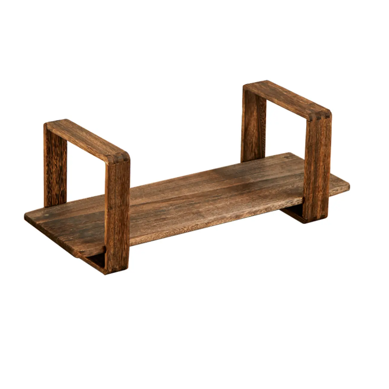 Modern Wooden Wall-Mounted Open Bookcase Small Bookshelf