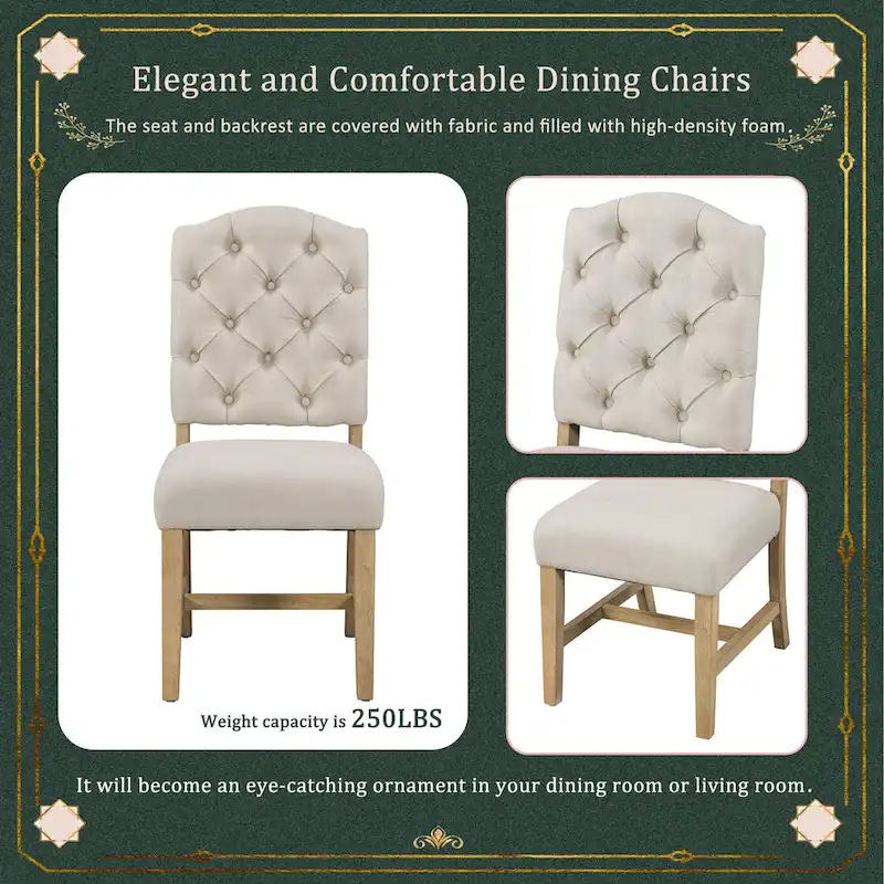 Natural Wood Wash Retro 5-Piece Wooden Dining Table Set with Extendable Round Table & 4 Chairs