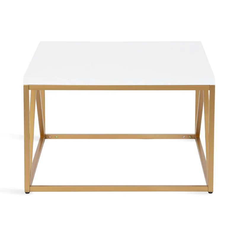 Kate and Laurel Kaya Wood and Metal Coffee Table - 28x28x18