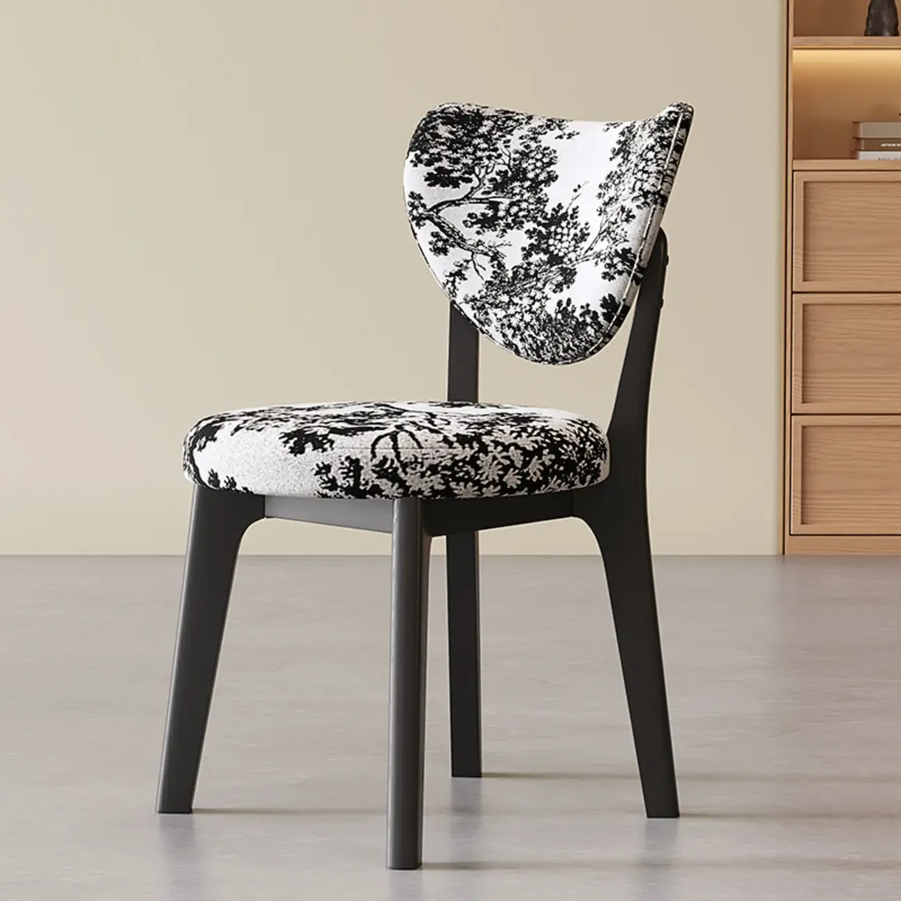 Modern Faux Leather Wingback Armless Dining Chair