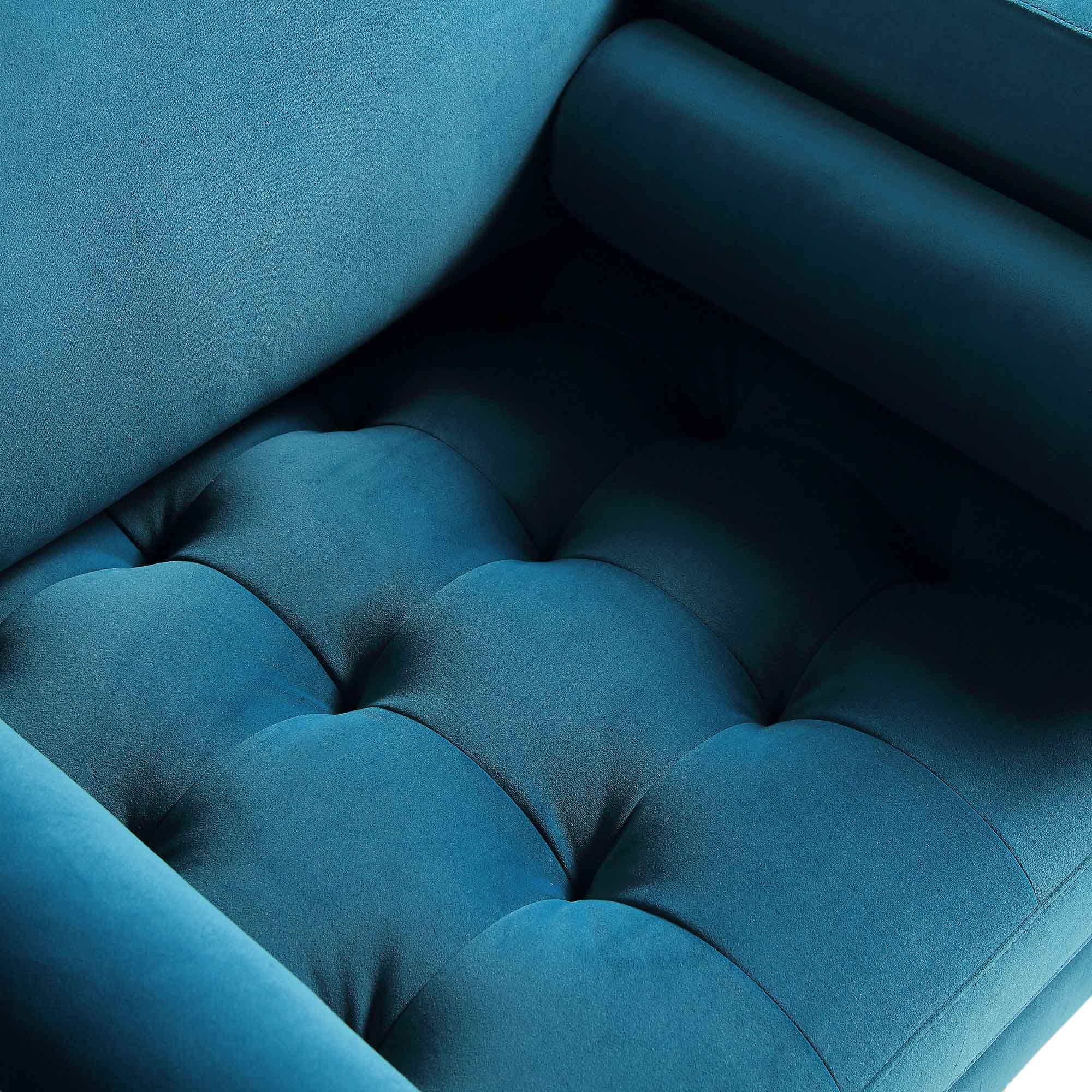 Armchair, Teal Velvet