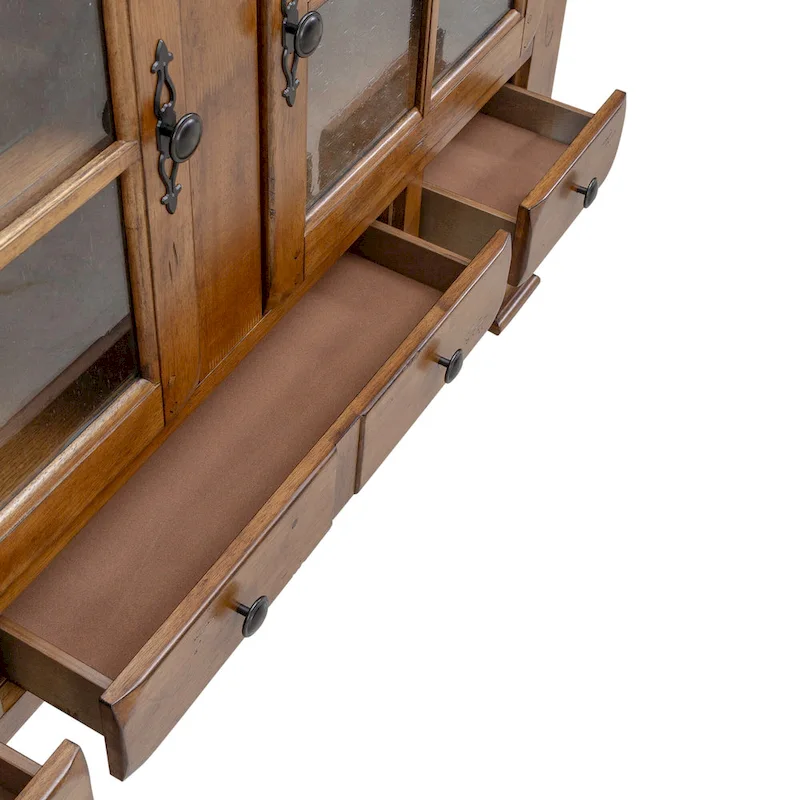 Treasures Rustic Oak Buffet and Hutch