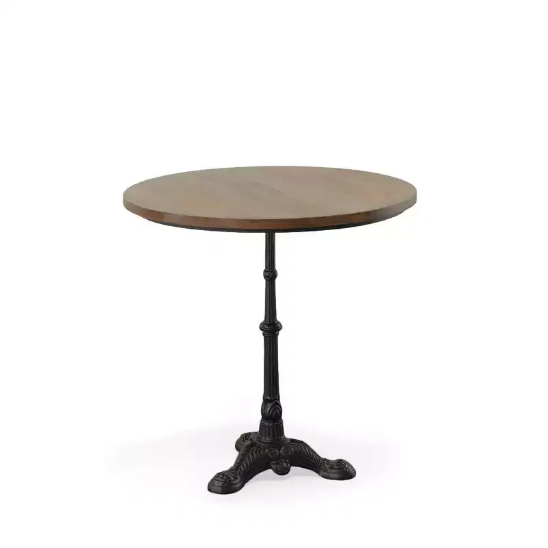 Mila Pedestal Base Dining Table Brown/Black - Carolina Cottage