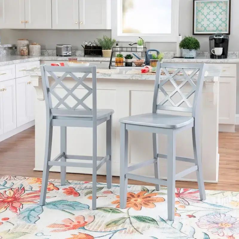 Counter Height Bar Stool with X-Back Design