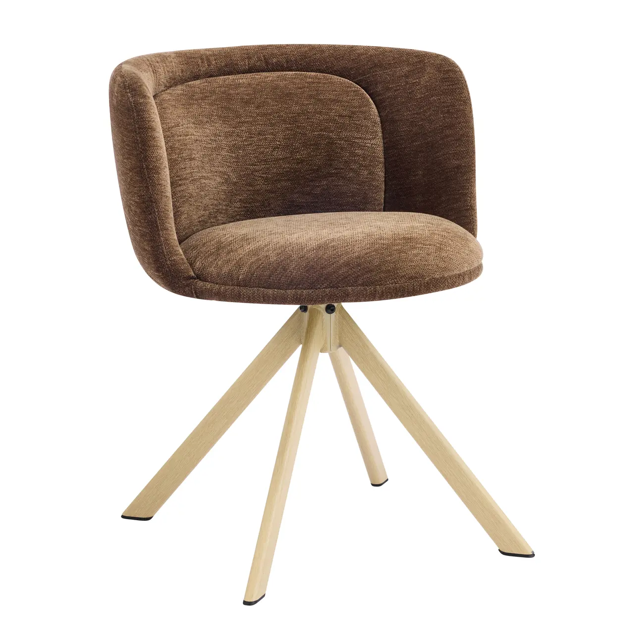 Modern Low Back Fabric Swivel Dining Chairs Set of 2