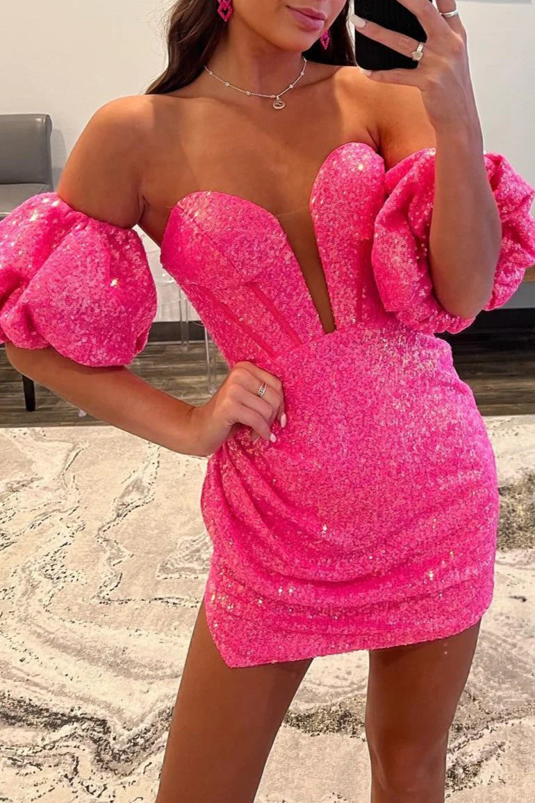 Bodycon Sweetheart Sequins Homecoming Dress