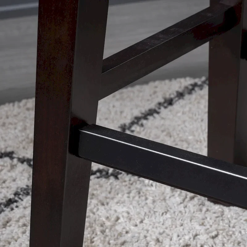 Contemporary Upholstered Saddle Counter Stool with Nailhead Trim