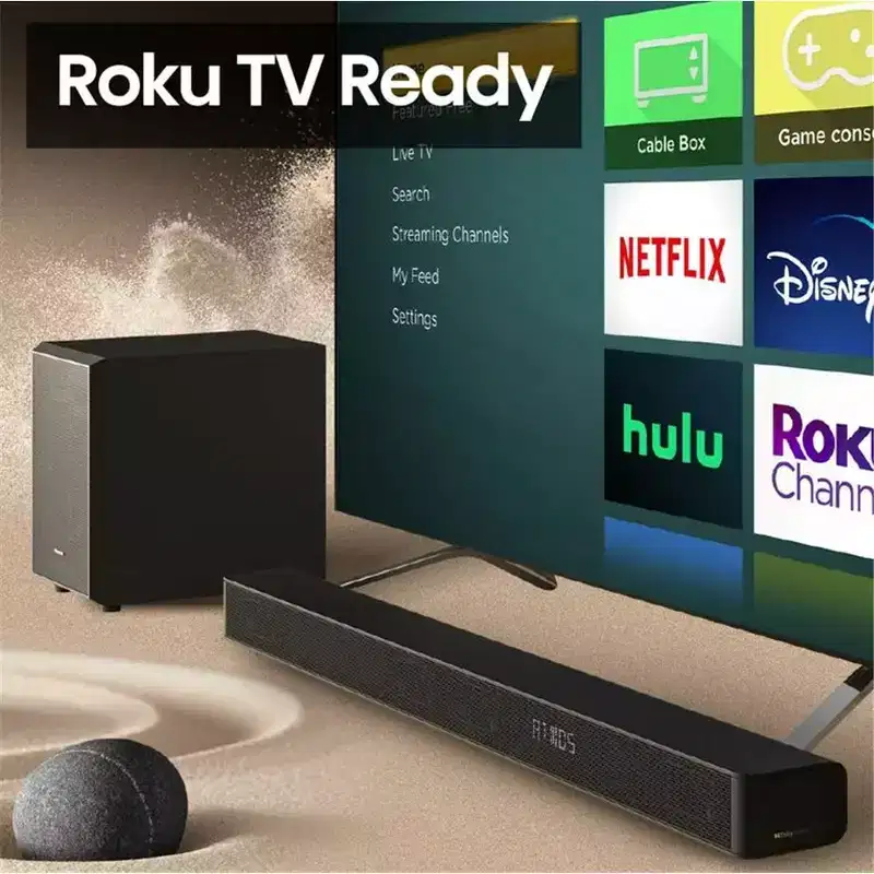 Refurbished: Hisense 5.1 Channel Soundbar with Wireless Subwoofer AX5100G - Black - Manufacturer Refurbished