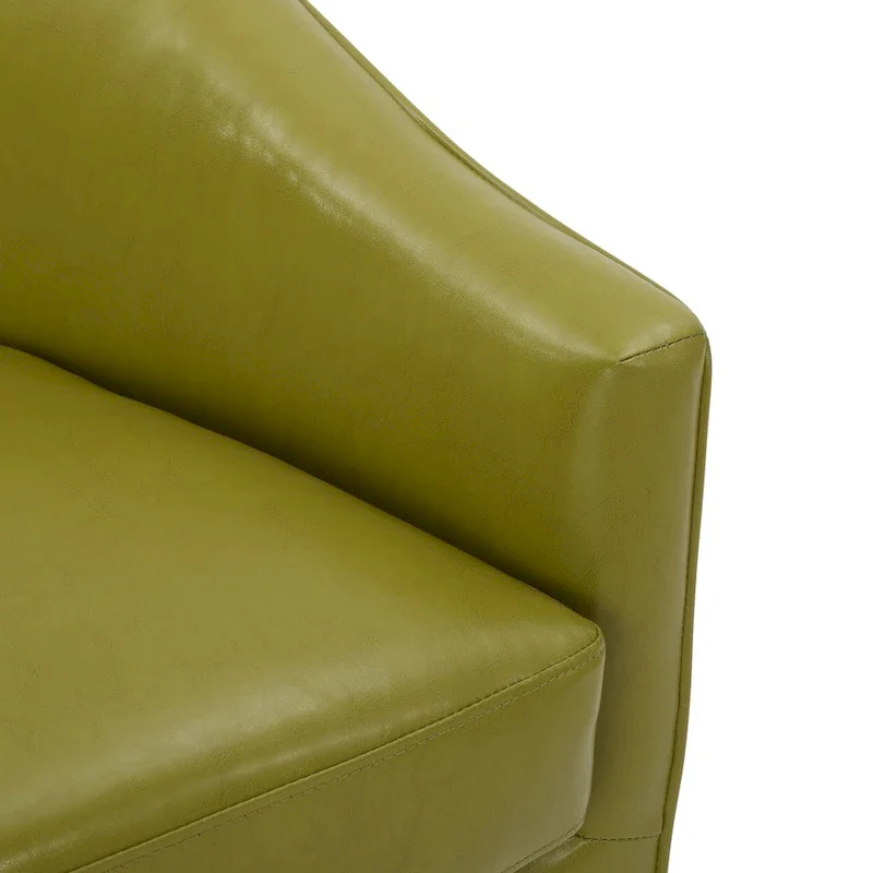 Faux Leather Loveseat 2-Seater - Red/Teal/Green