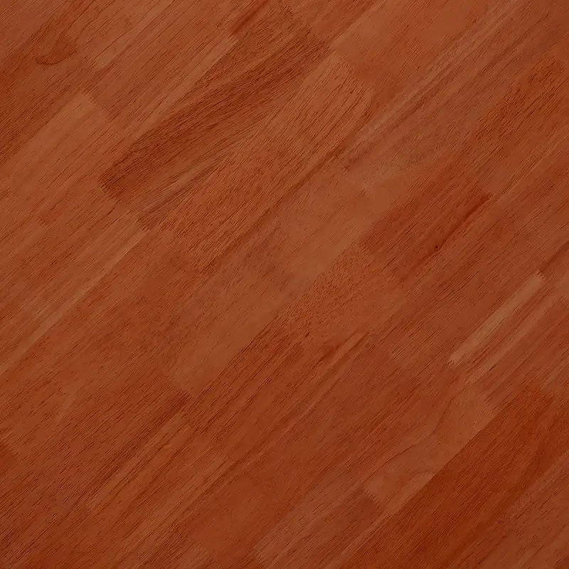 wooden coffee table with faux rattan accents