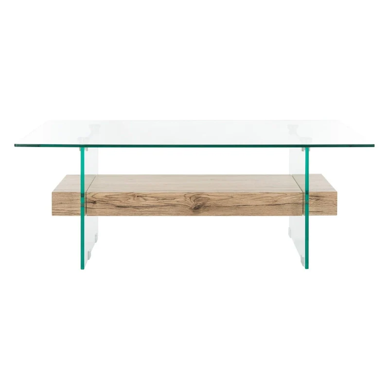 Modern Glass Coffee Table - 43.3 x 23.6 x 16.5