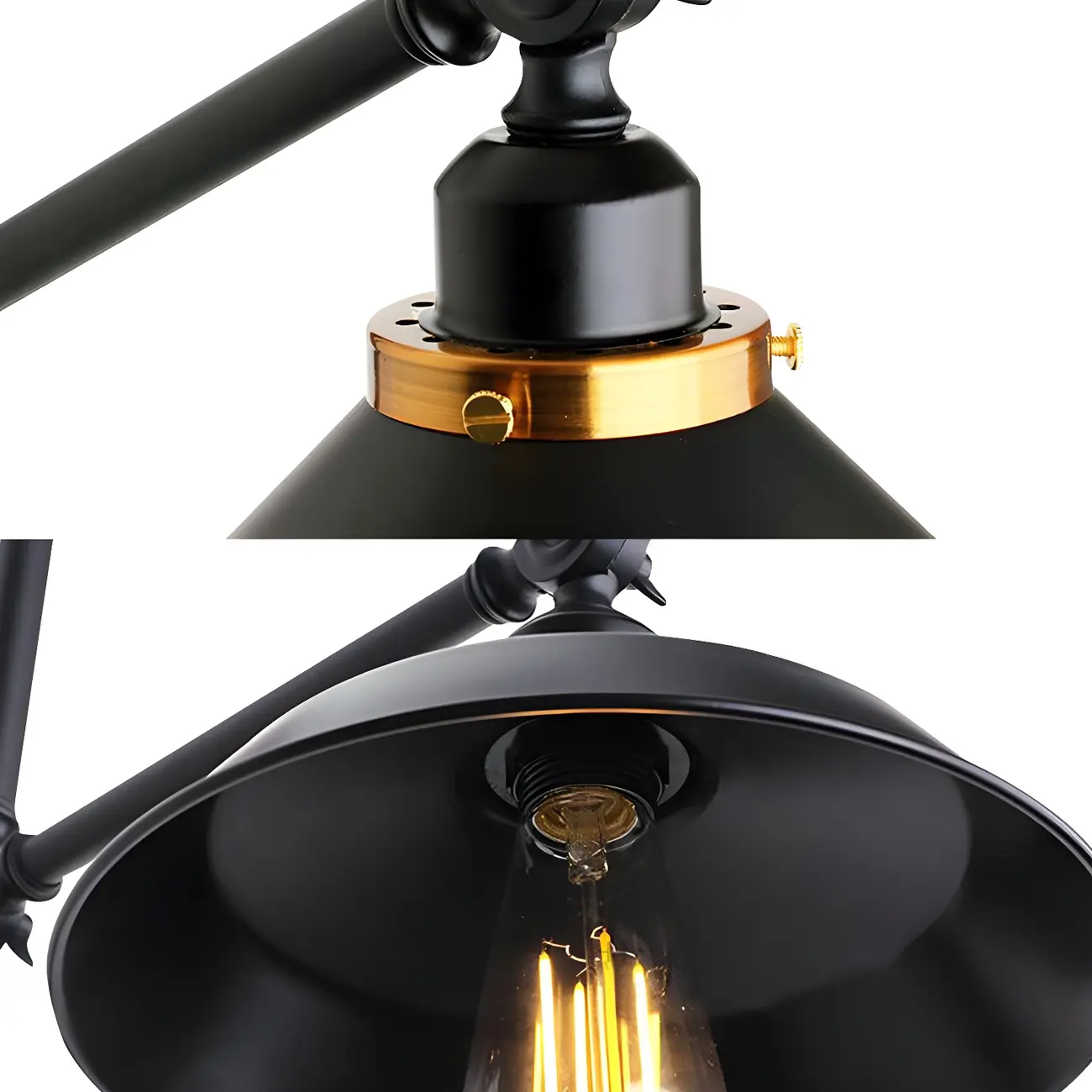 Black Metal Trestle Base Swing Arm Wall Light