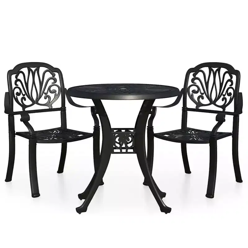 vidaXL Bistro Set Cast Aluminum Durable Bistro Set Round