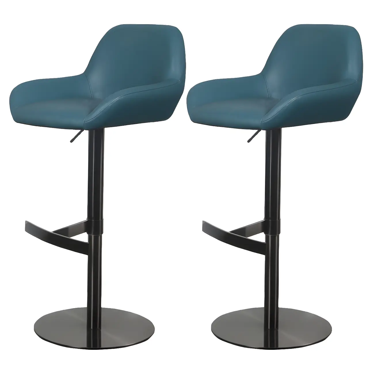 Glossy Metal Bucket Swivel Adjustable Bar Stools