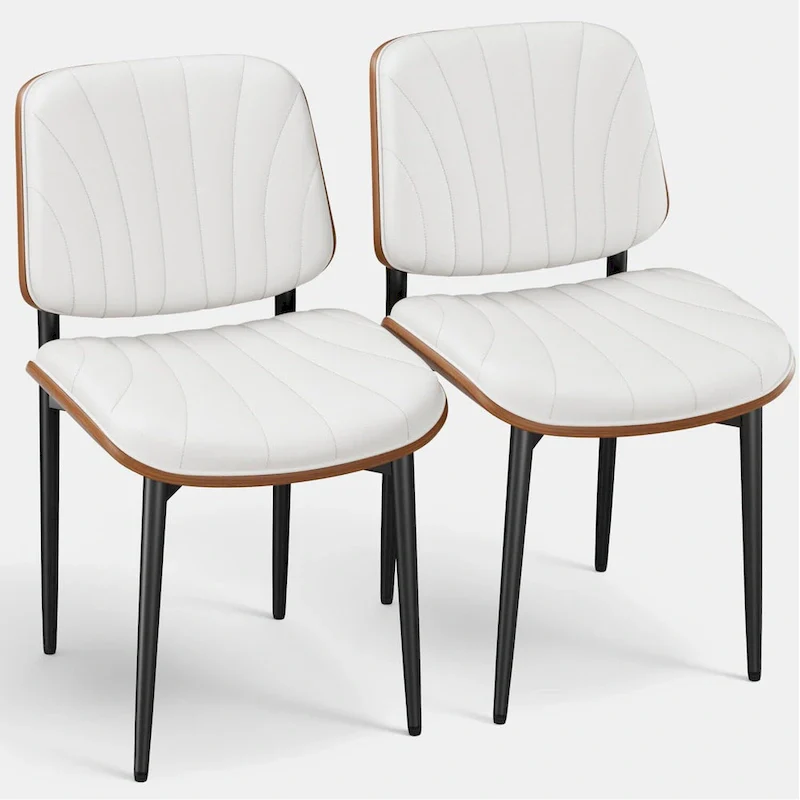 Mid Century Modern Dining Chairs, Upholstered Dining Chairs Set of 2