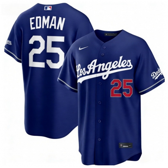 Los Angeles Dodgers Tommy Edman 25 Blue 2026 Gold Collection Stadium Stitched Baseball Jersey